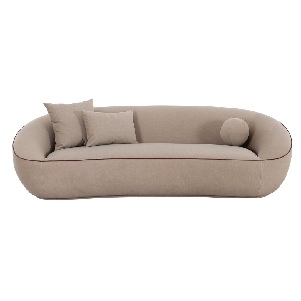 Jenny 98.5" Taupe Performance Faux Mohair Sofa