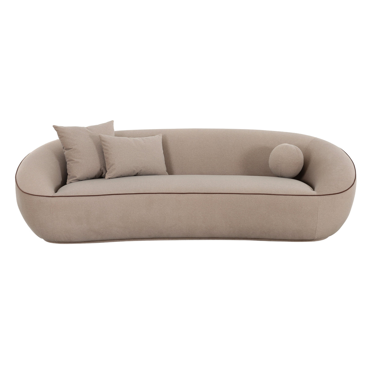 Jenny 98.5" Taupe Performance Faux Mohair Sofa