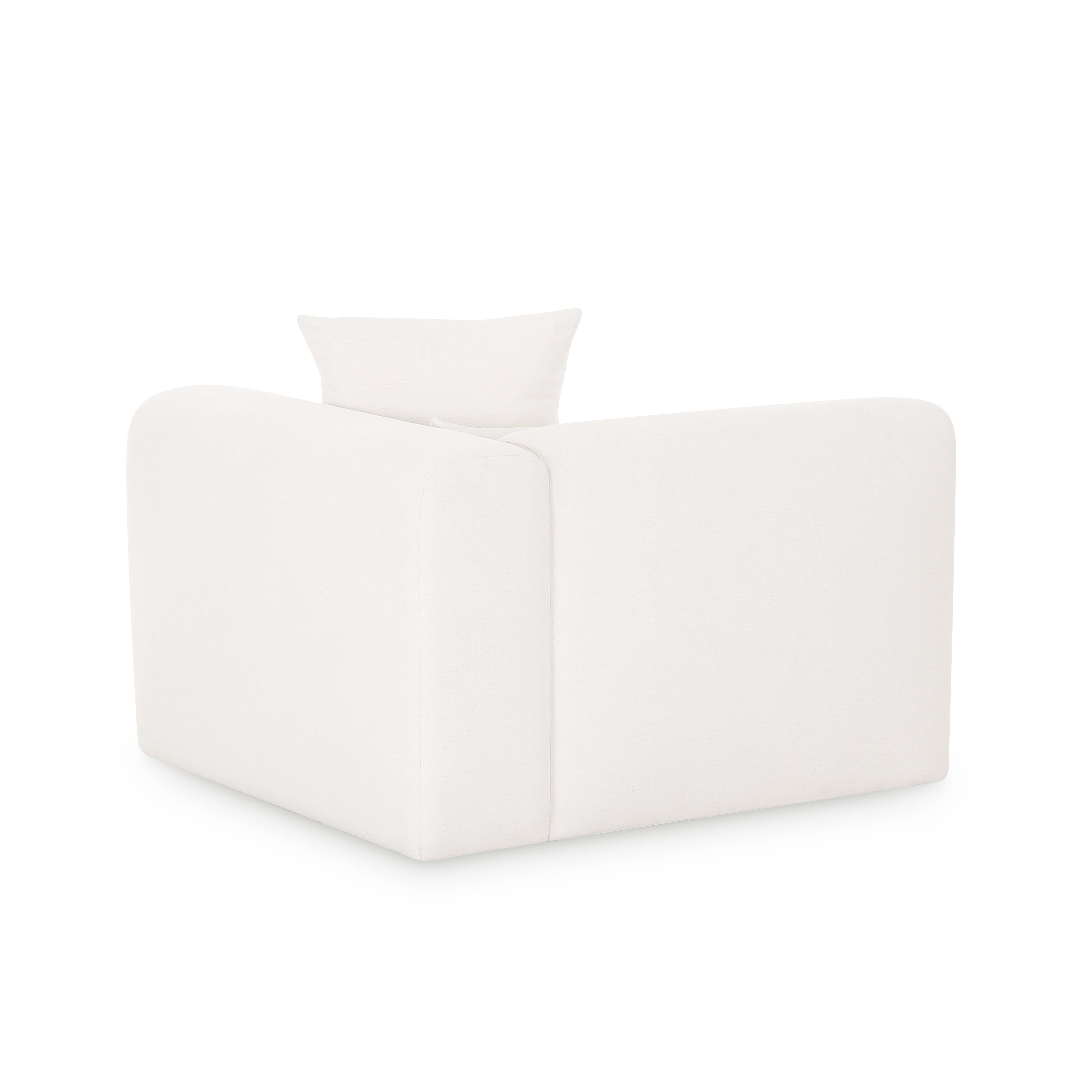 Tarra Cream Performance Chenille Modular Corner Chair
