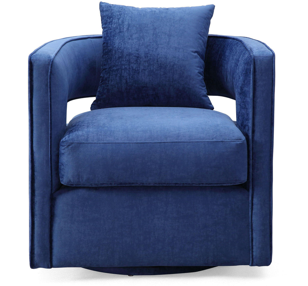 Kennedy Performance Velvet Swivel Accent Chair