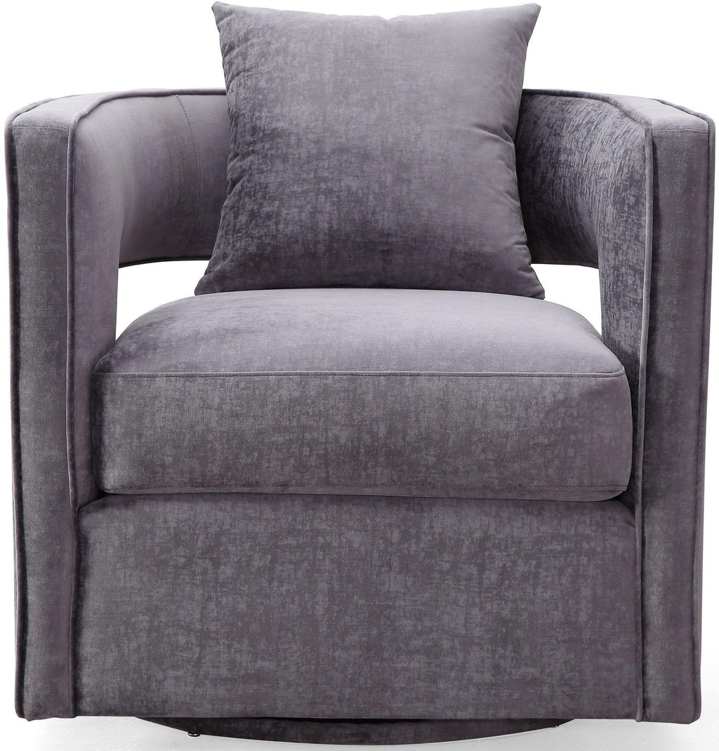 Kennedy Performance Velvet Swivel Accent Chair