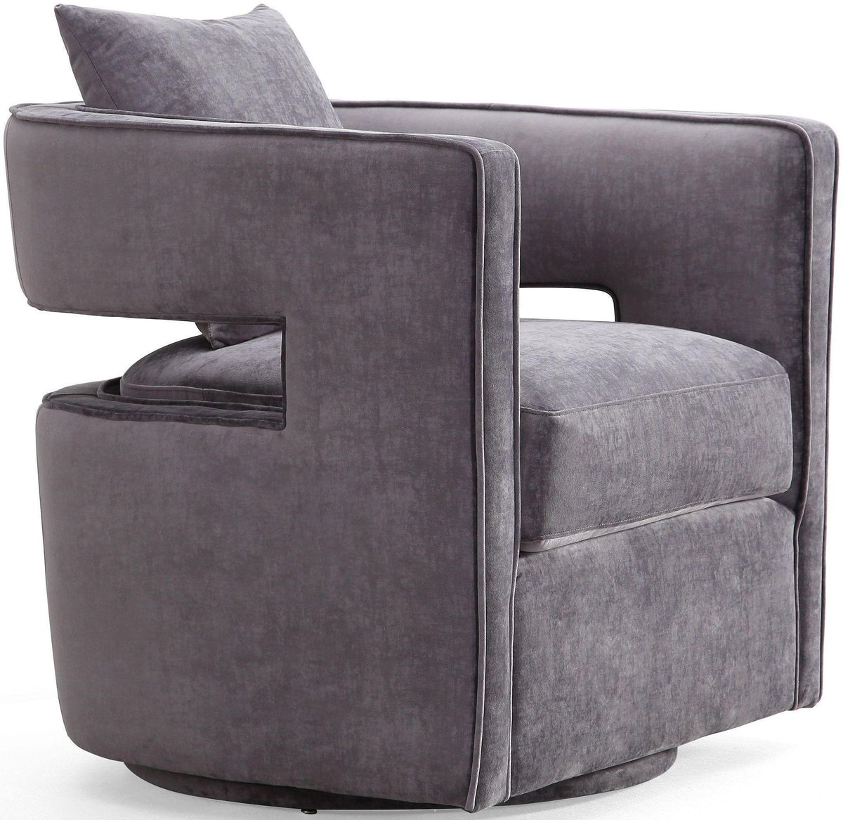 Kennedy Performance Velvet Swivel Accent Chair