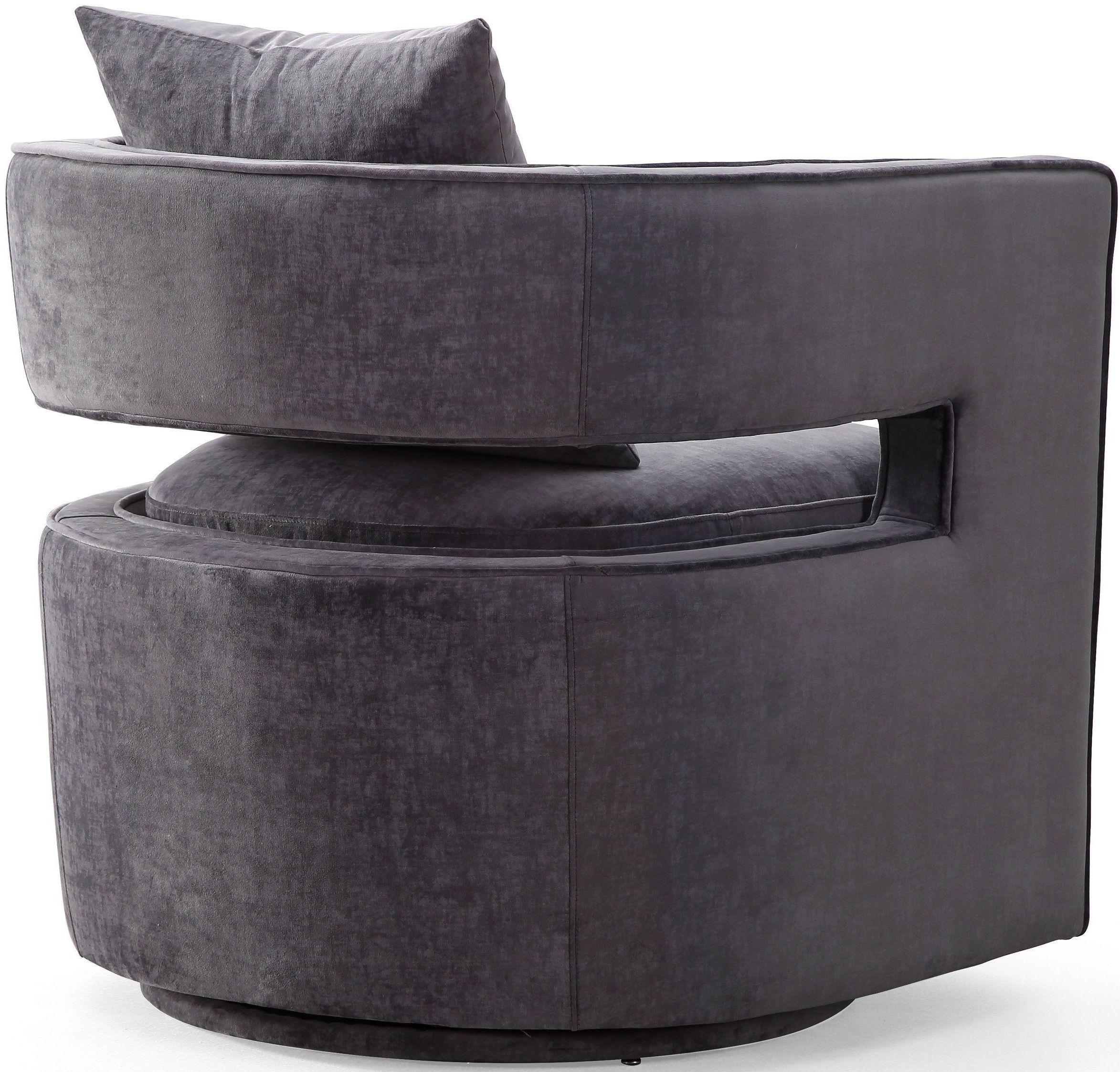 Kennedy Performance Velvet Swivel Accent Chair