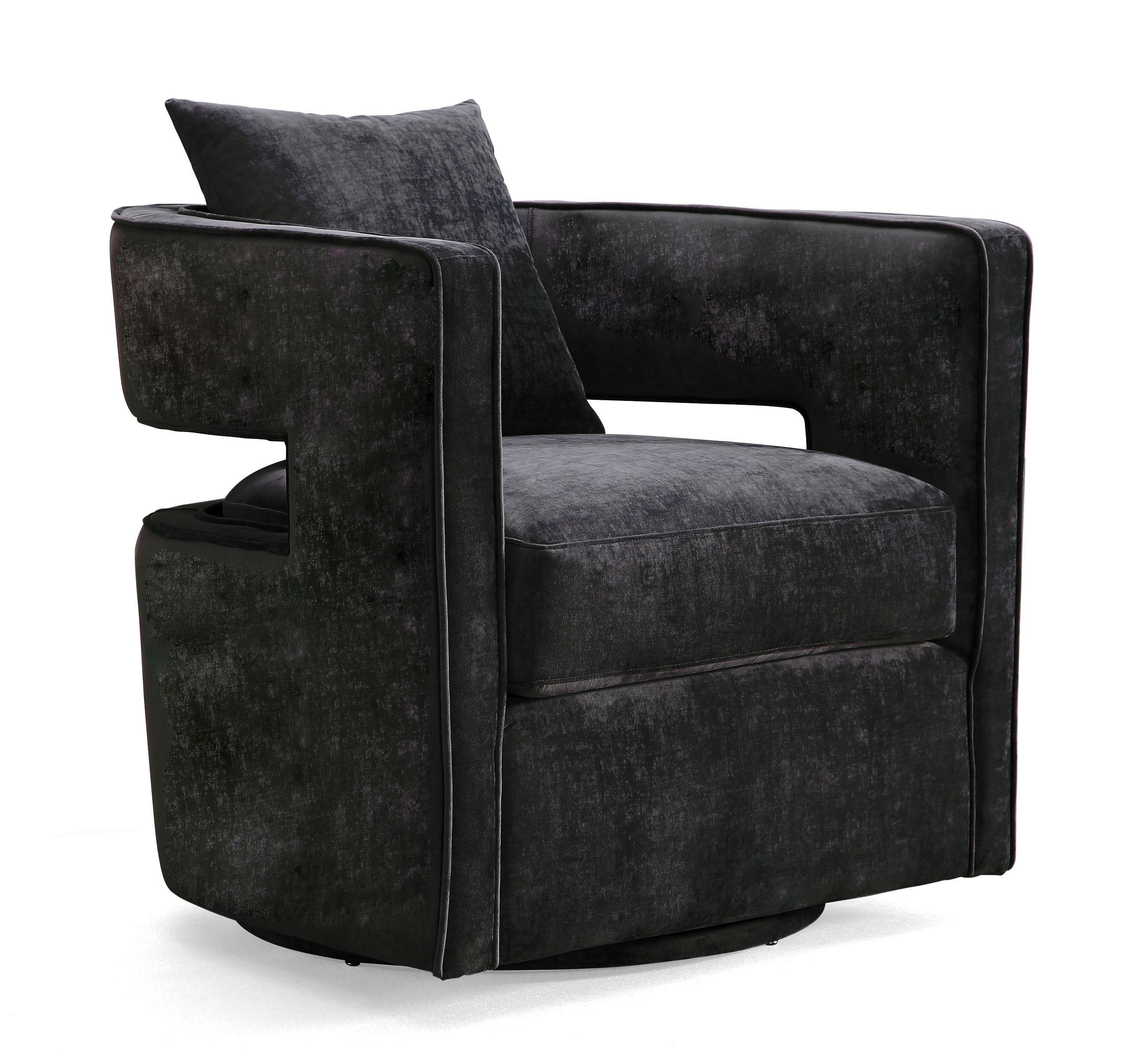 Kennedy Performance Velvet Swivel Accent Chair