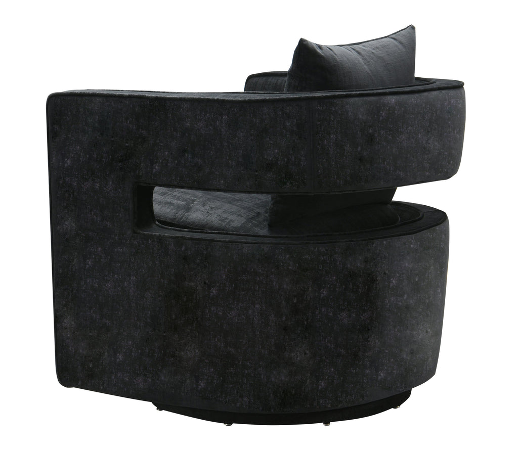 Kennedy Performance Velvet Swivel Accent Chair