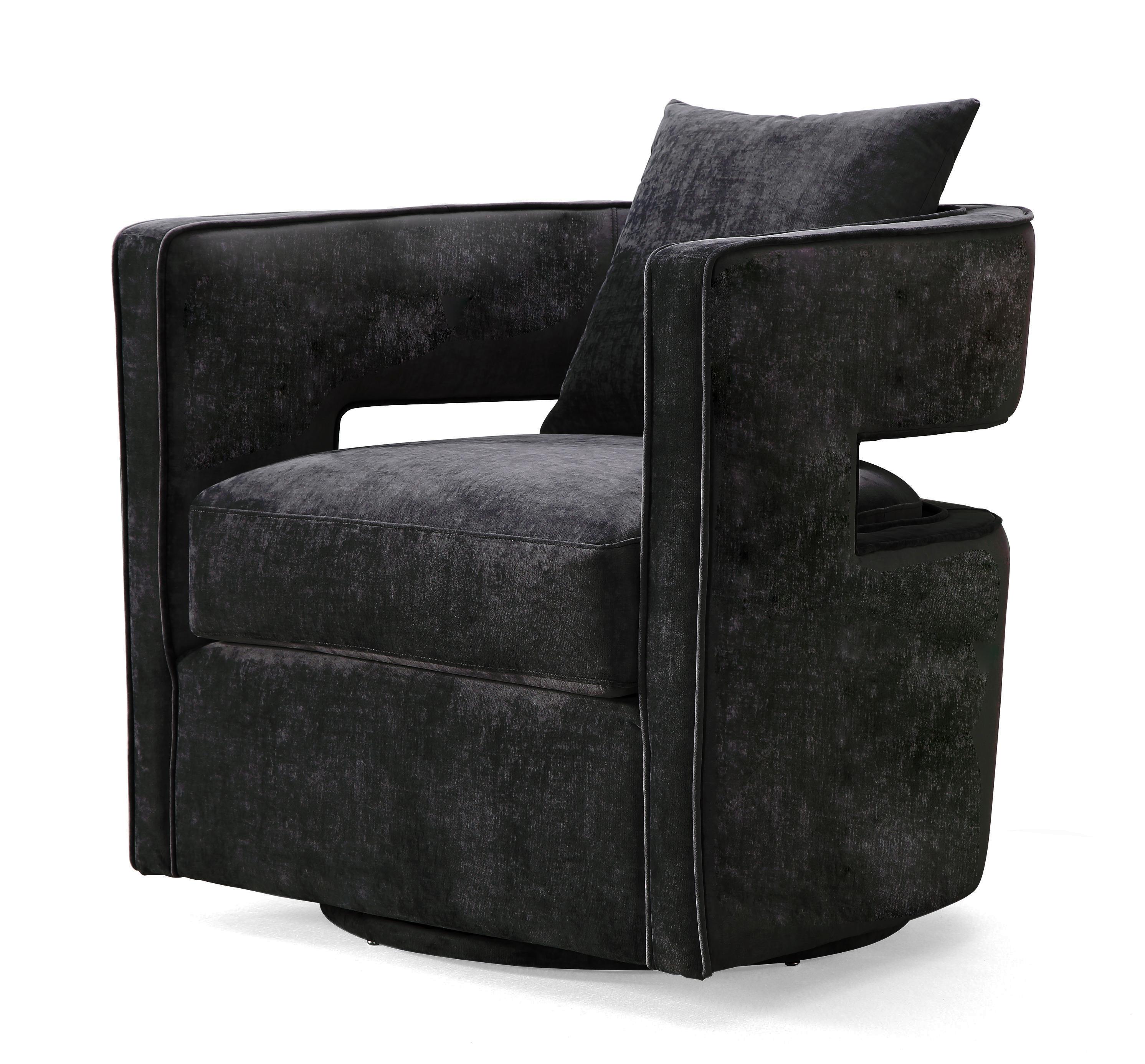 Kennedy Performance Velvet Swivel Accent Chair