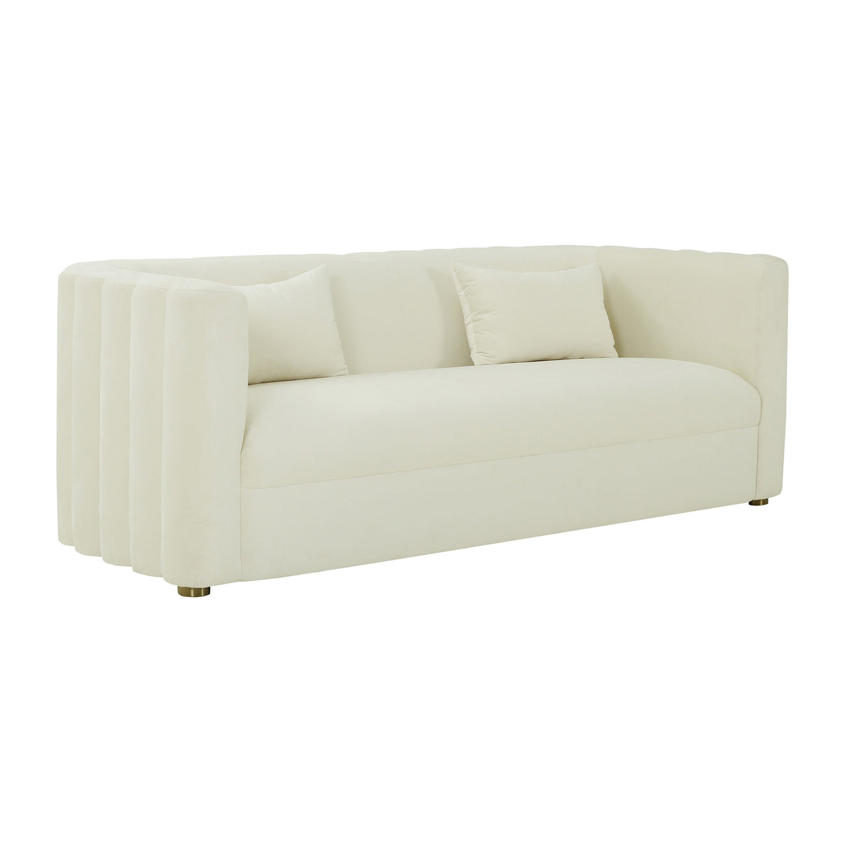Callie 84" Performance Velvet Sofa — Cream null