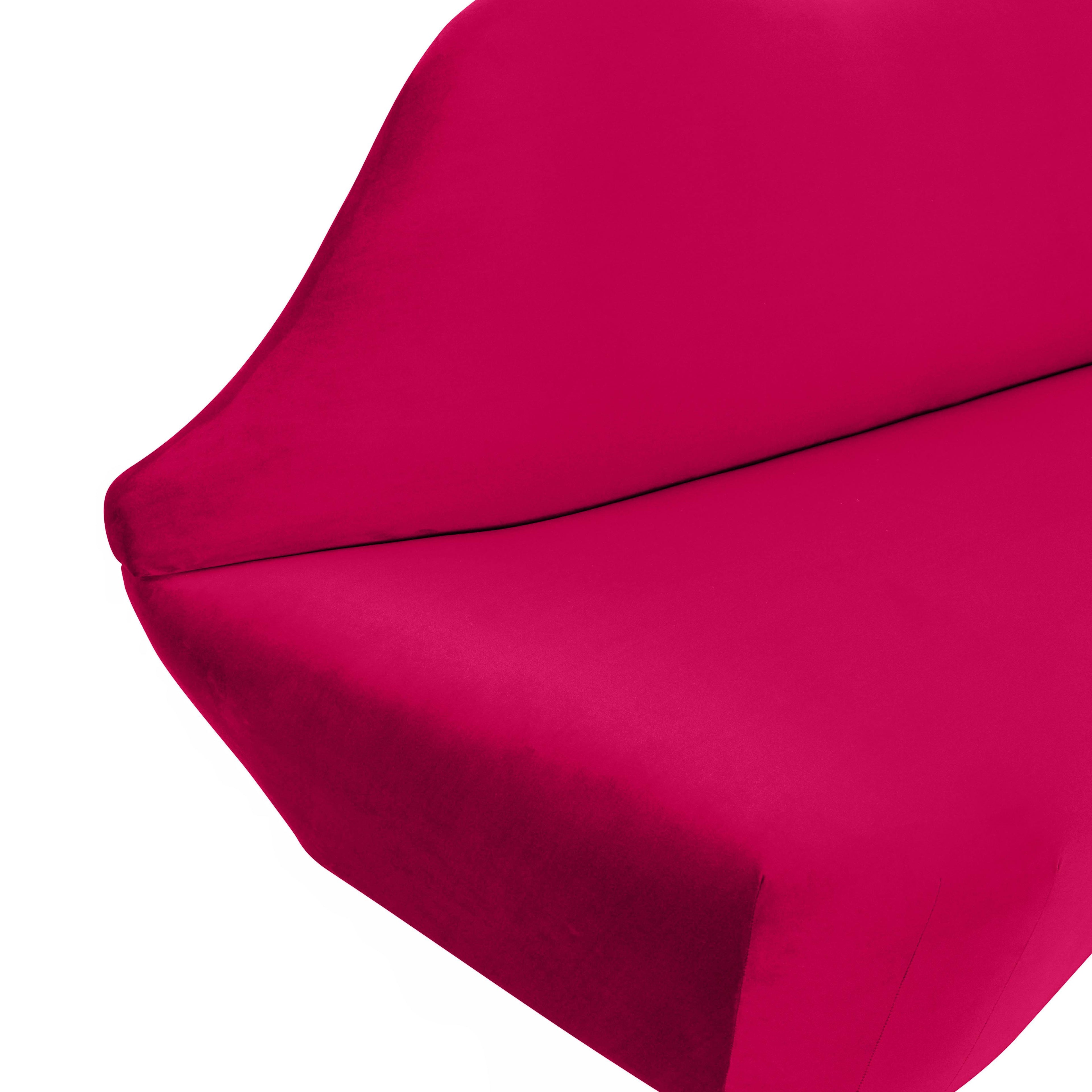Lips 68" Performance Velvet Settee
