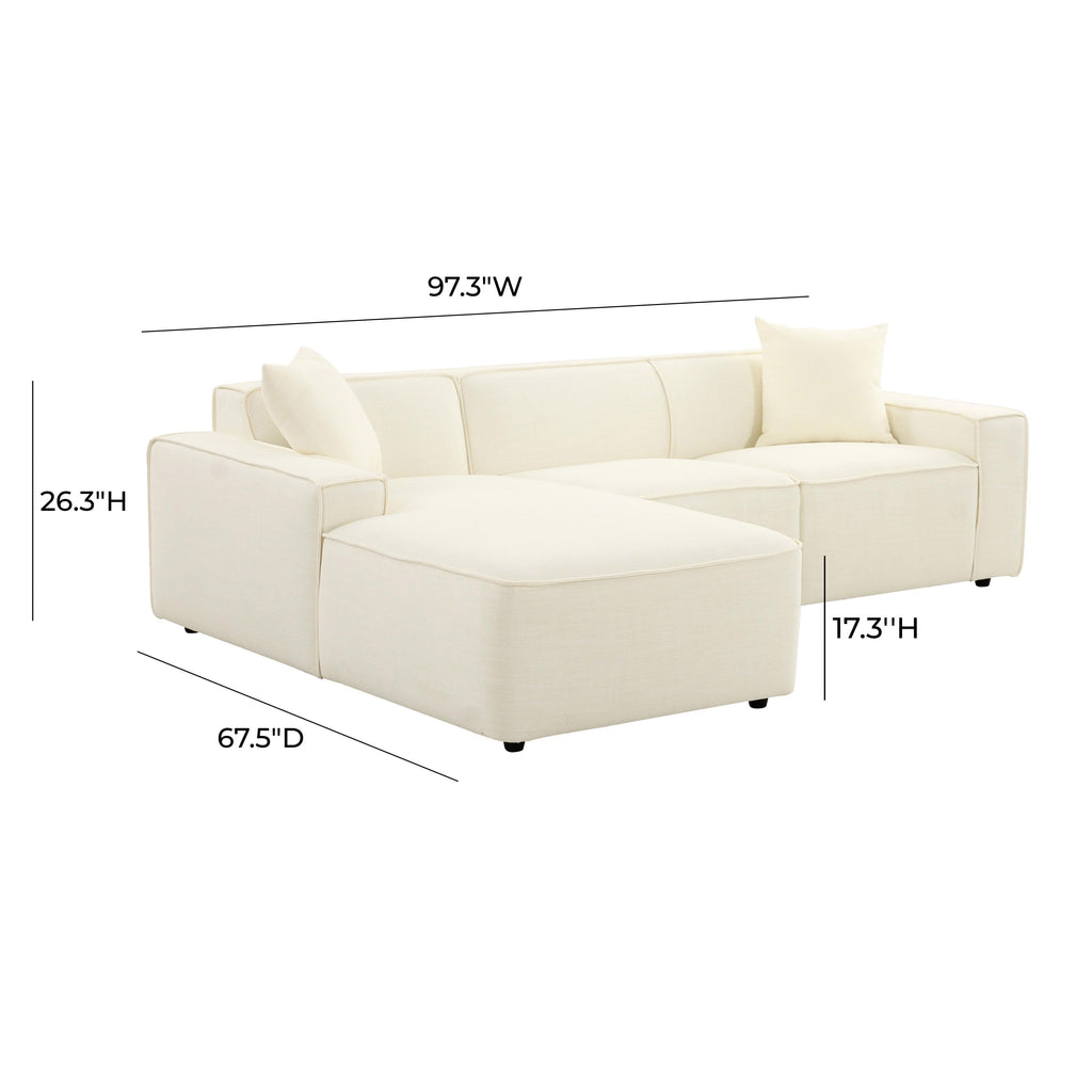 Olafur 2-Piece Performance Fabric L-Shaped Sectional