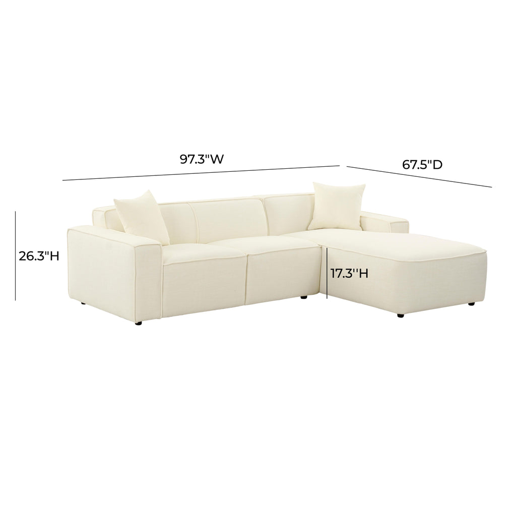 Olafur 2-Piece Performance Fabric L-Shaped Sectional