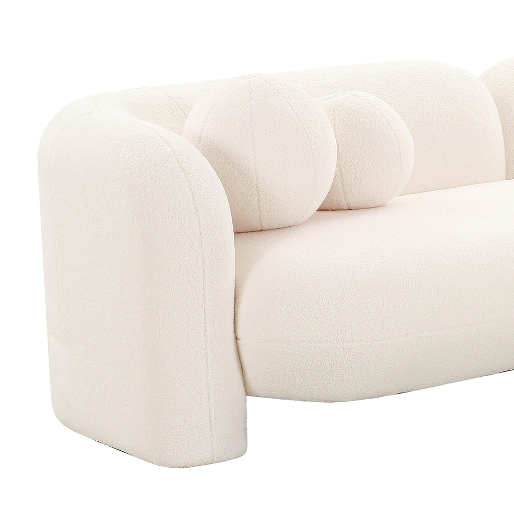 Amelie 91" Contract-Grade Faux Fur Sofa