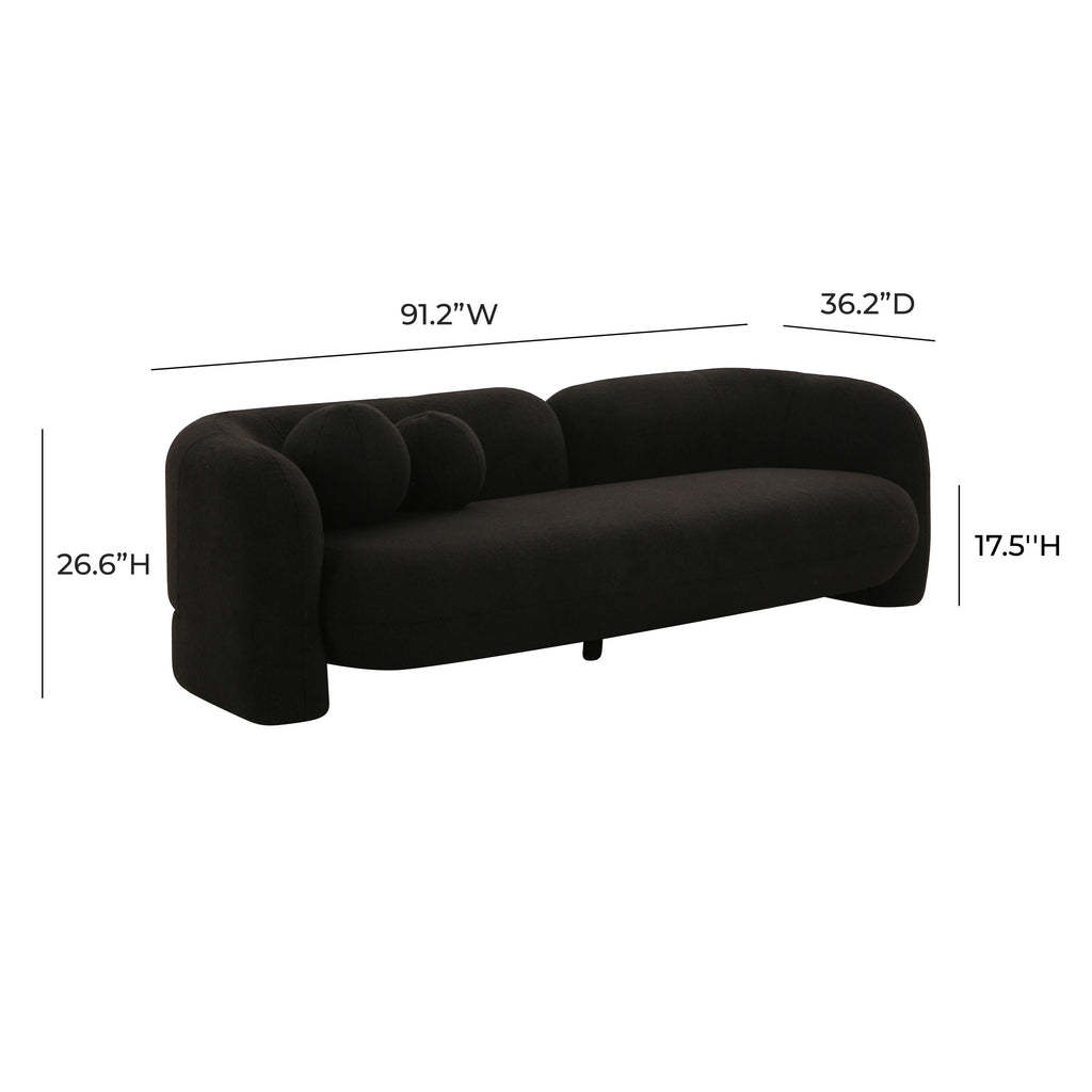 Amelie 91" Contract-Grade Faux Fur Sofa