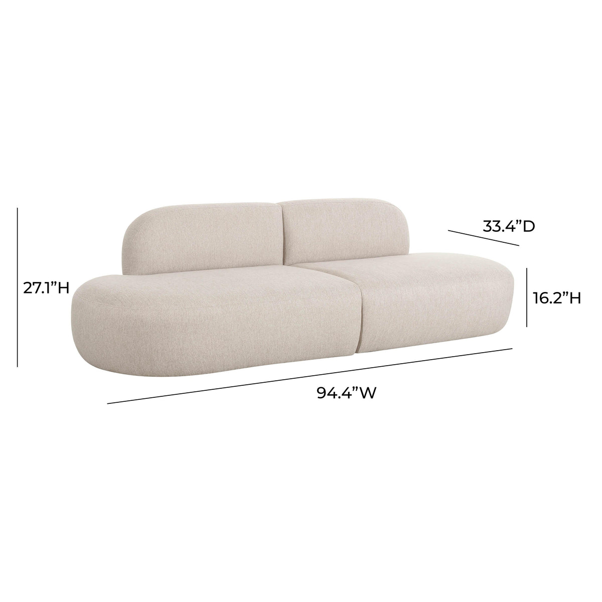 Broohah 94" Performance Fabric Sofa