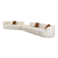 Fickle 4-Piece Cream Performance Boucle Modular Sectional