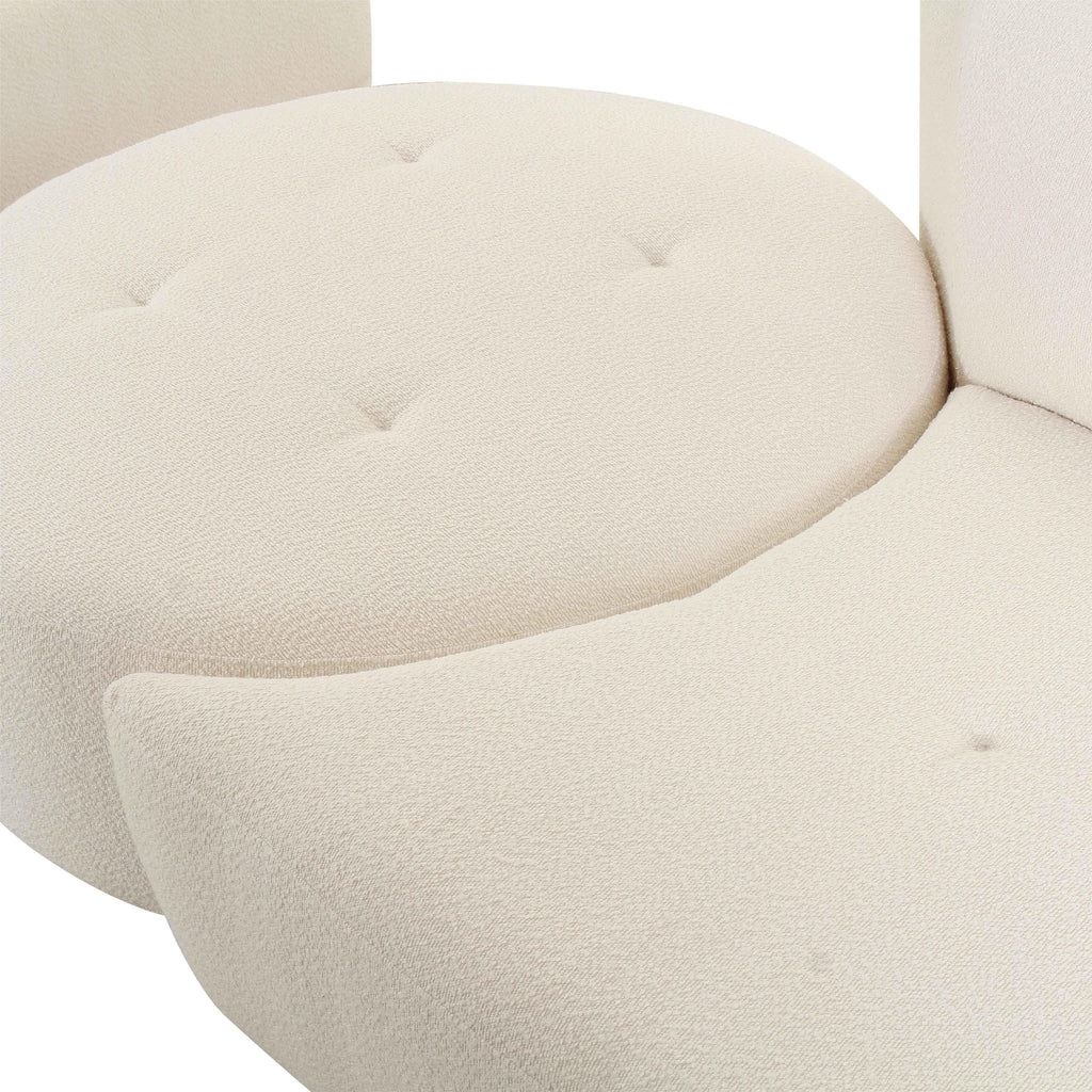 Fickle 4-Piece Cream Performance Boucle Modular Sectional