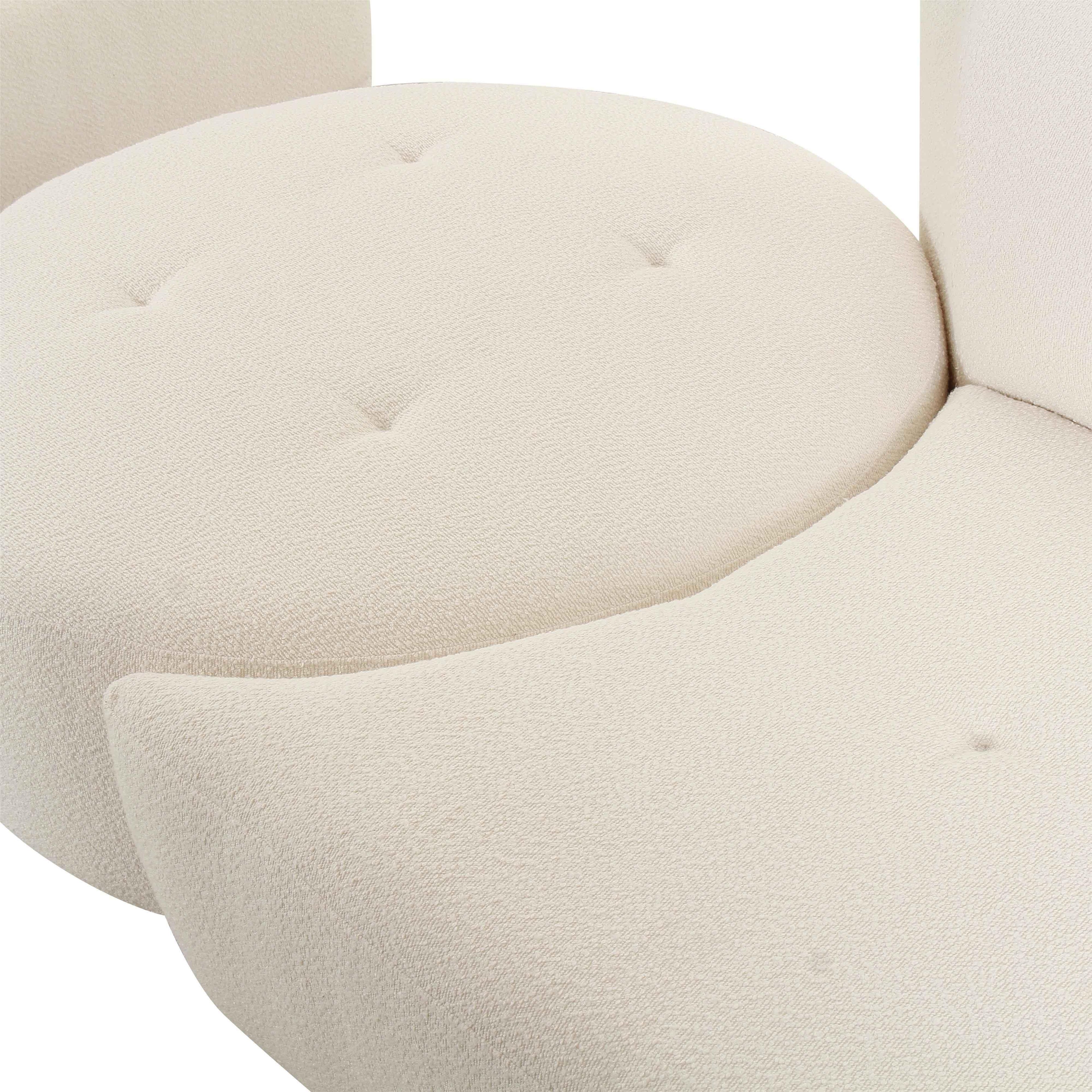 Fickle 4-Piece Cream Performance Boucle Modular Sectional
