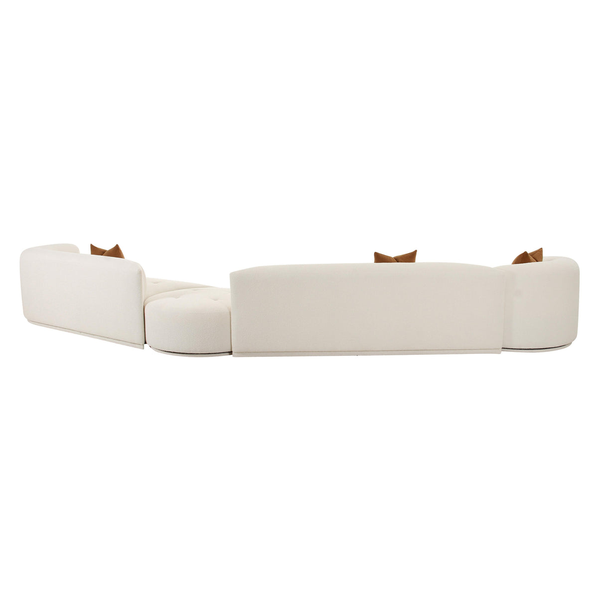 Fickle 4-Piece Cream Performance Boucle Modular Sectional