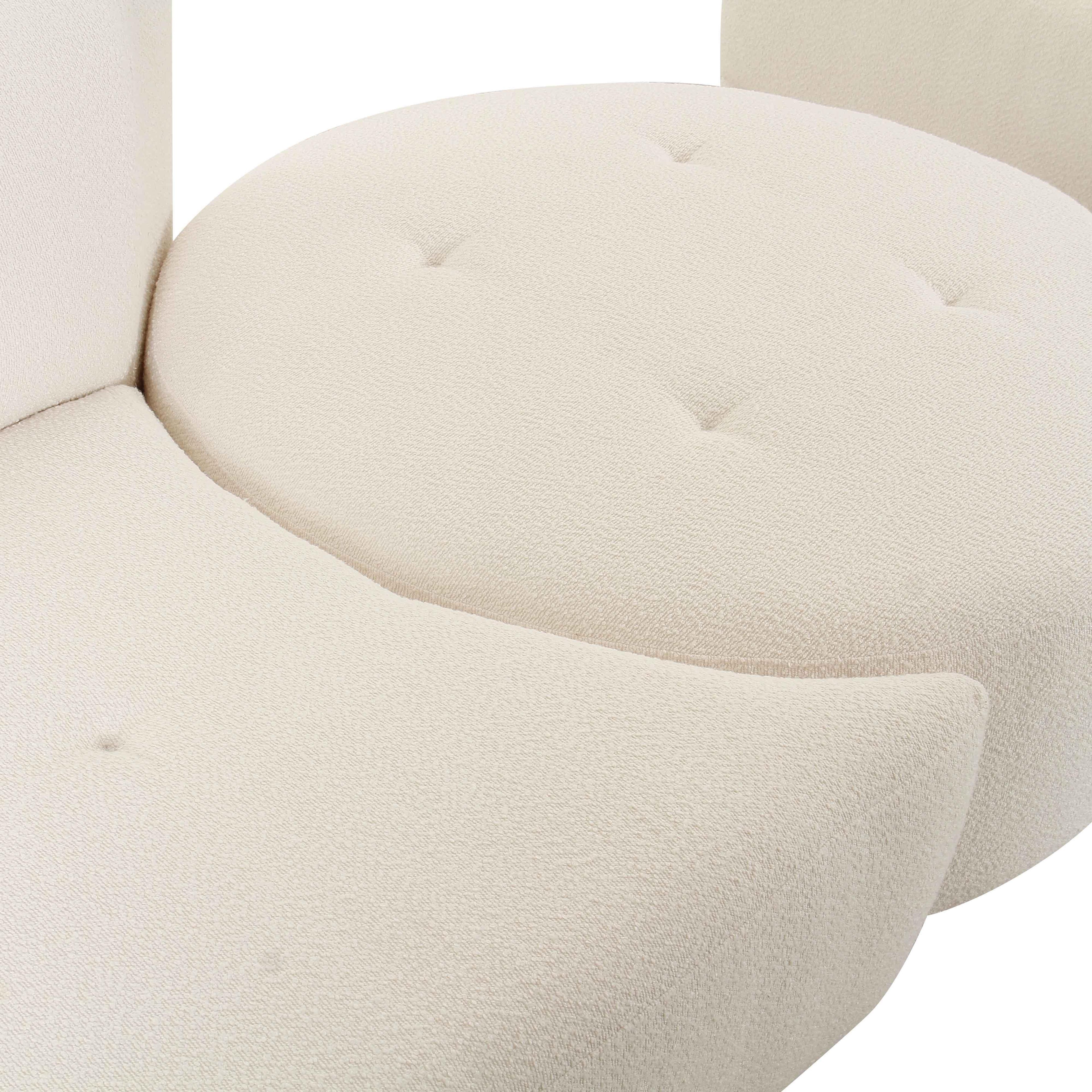 Fickle 4-Piece Cream Performance Boucle Modular Sectional
