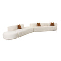 Fickle Cream Performance Boucle 5-Piece Modular Chaise Sectional