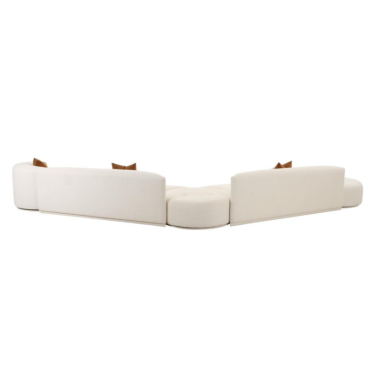 Fickle Cream Performance Boucle 5-Piece Modular Chaise Sectional
