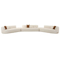 Fickle 5-Piece Cream Performance Boucle Modular Sectional