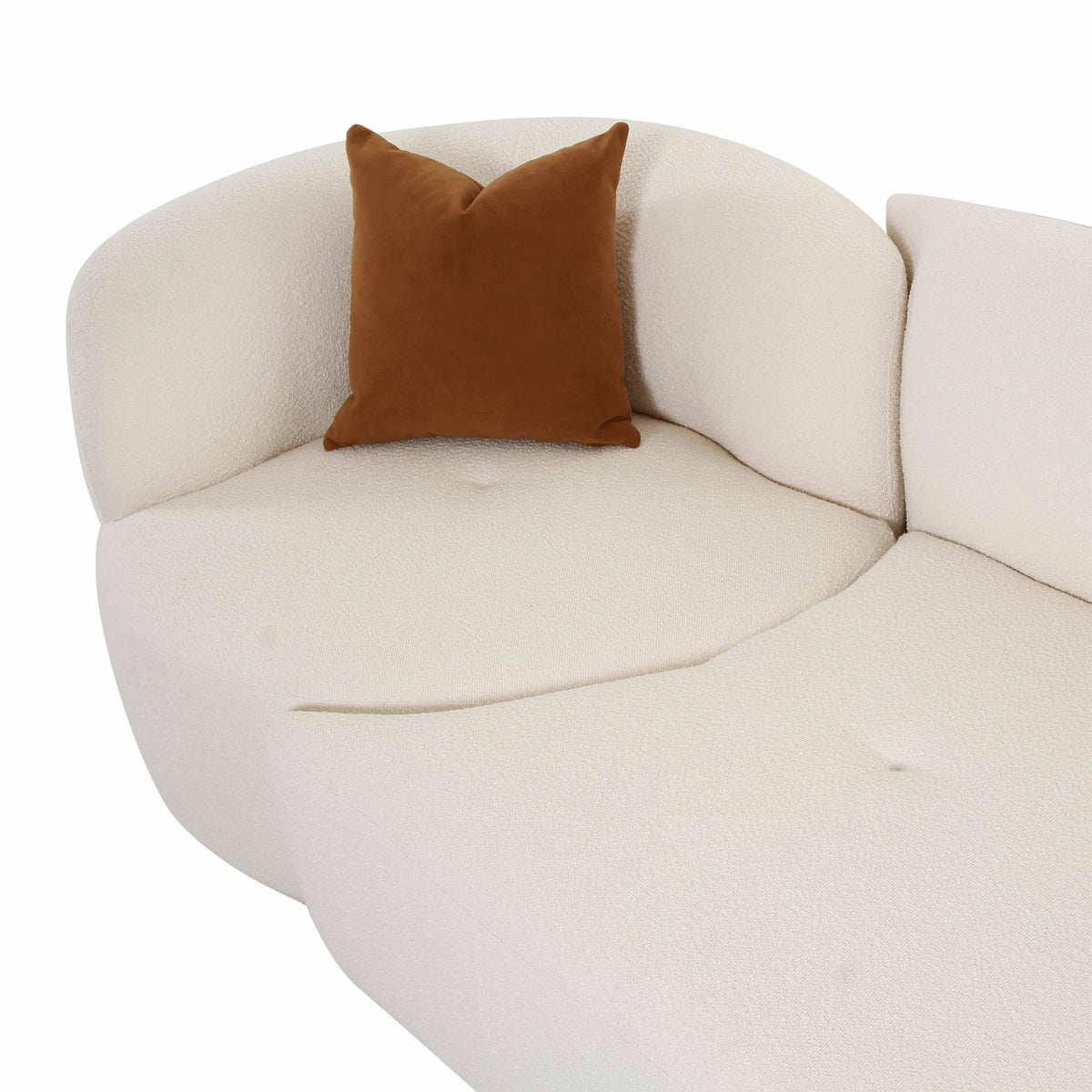 Fickle 144" 3-Piece Cream Performance Boucle Modular Sofa
