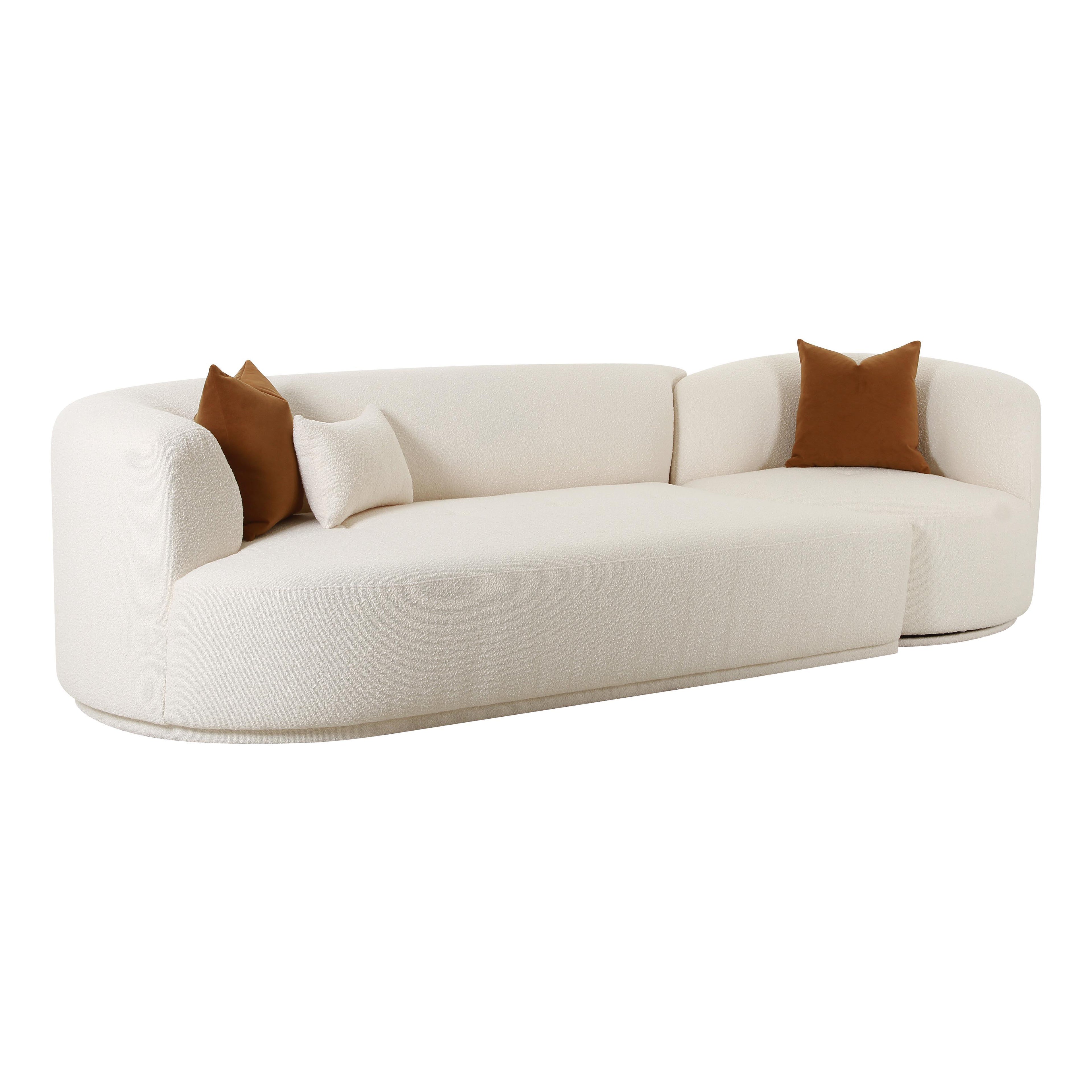 Fickle Cream Performance Boucle 2-Piece Modular Sofa
