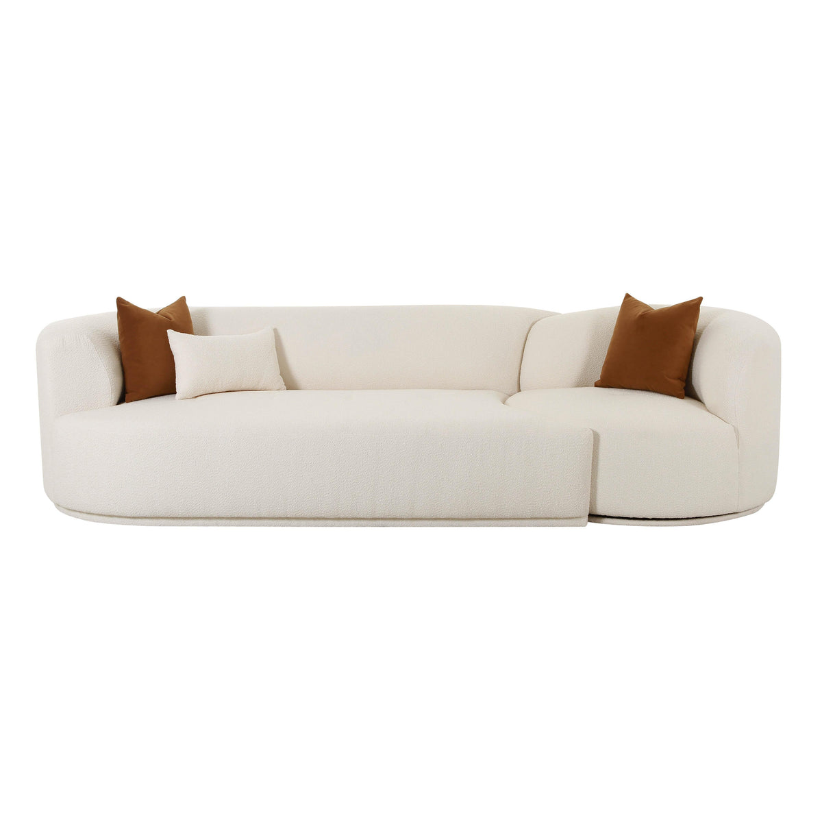 Fickle Cream Performance Boucle 2-Piece Modular Sofa
