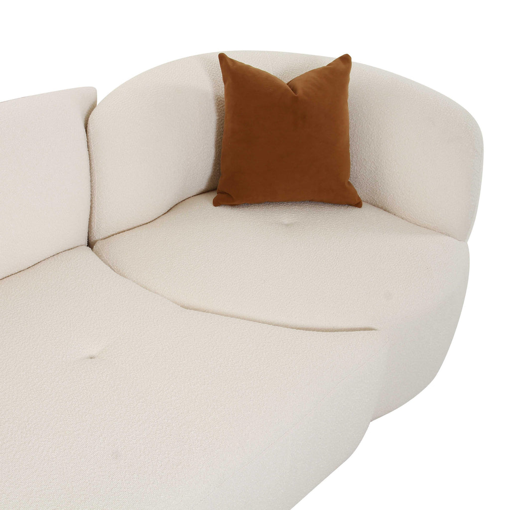 Fickle Cream Performance Boucle 2-Piece Modular Sofa