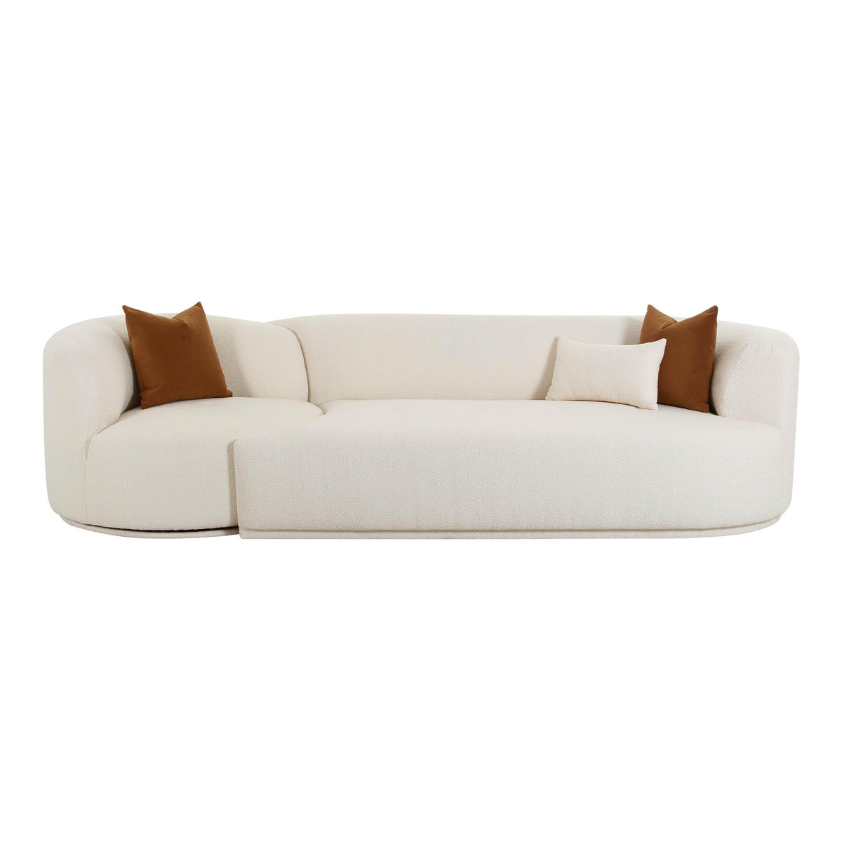 Fickle Cream Performance Boucle 2-Piece Modular Sofa
