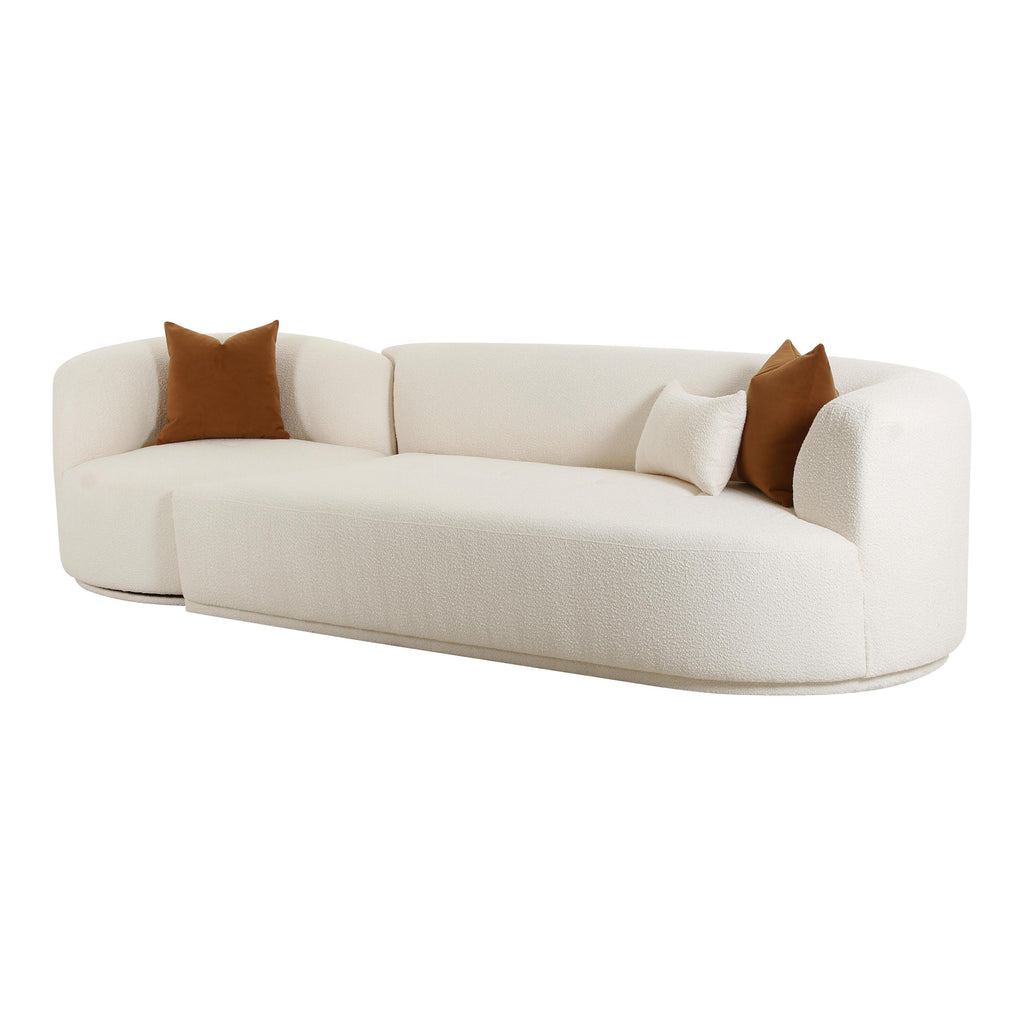 Fickle Cream Performance Boucle 2-Piece Modular Sofa