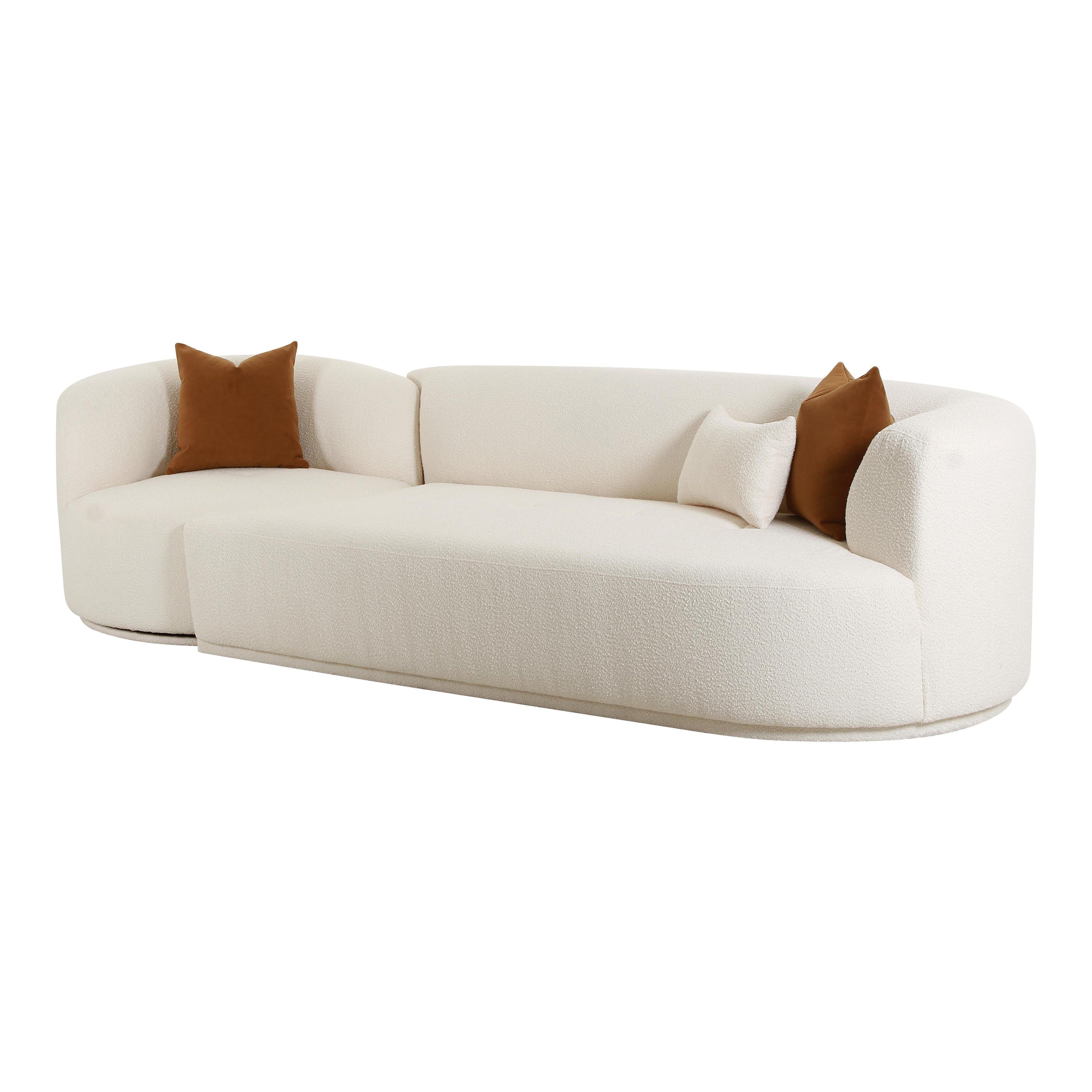 Fickle Cream Performance Boucle 2-Piece Modular Sofa