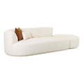 Fickle 112" 2-Piece Cream Performance Boucle Chaise Modular Sofa