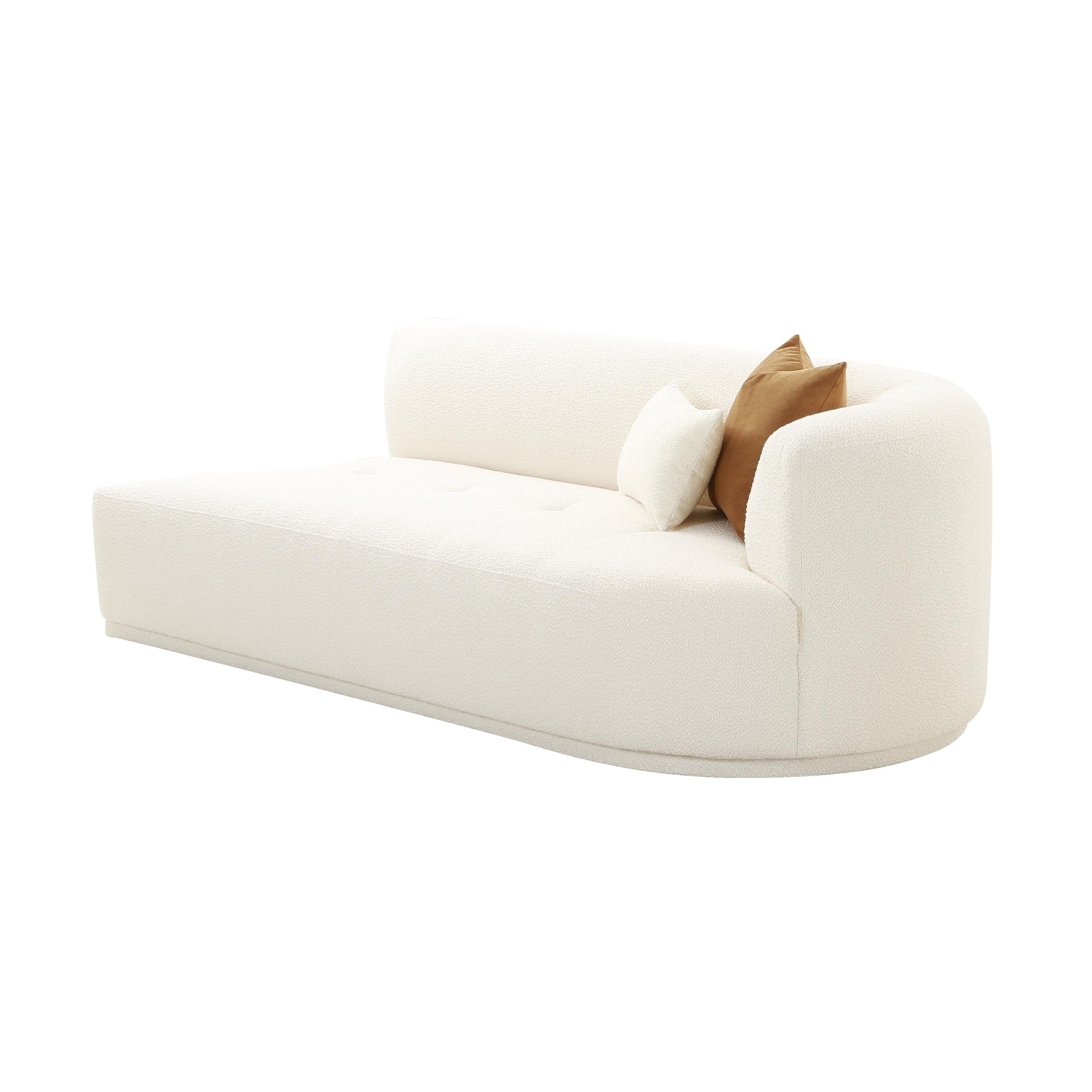 Fickle 82.5" Cream Performance Boucle Modular Loveseat