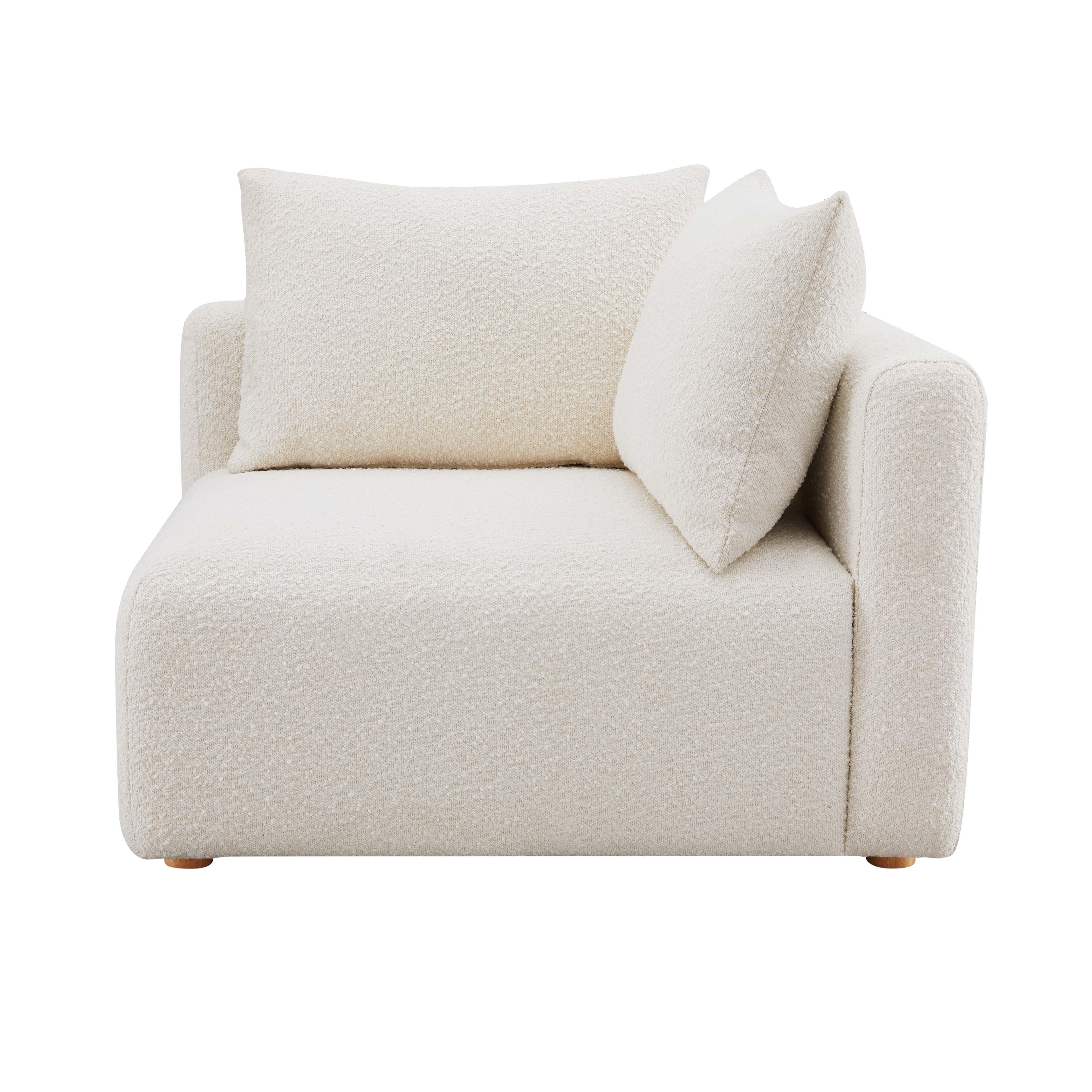 Hangover Cream Performance Boucle Modular Corner Chair
