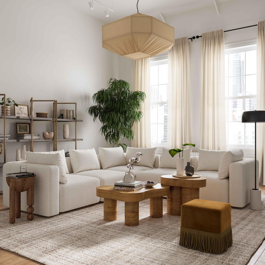 Hangover 112.5" Cream Performance Boucle Sofa