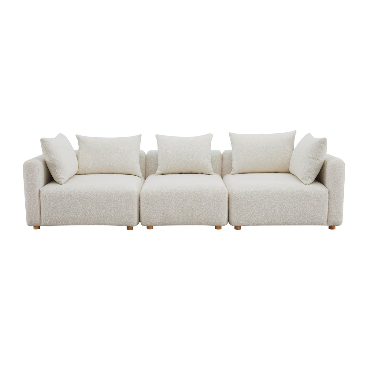 Hangover 112.5" Cream Performance Boucle Sofa