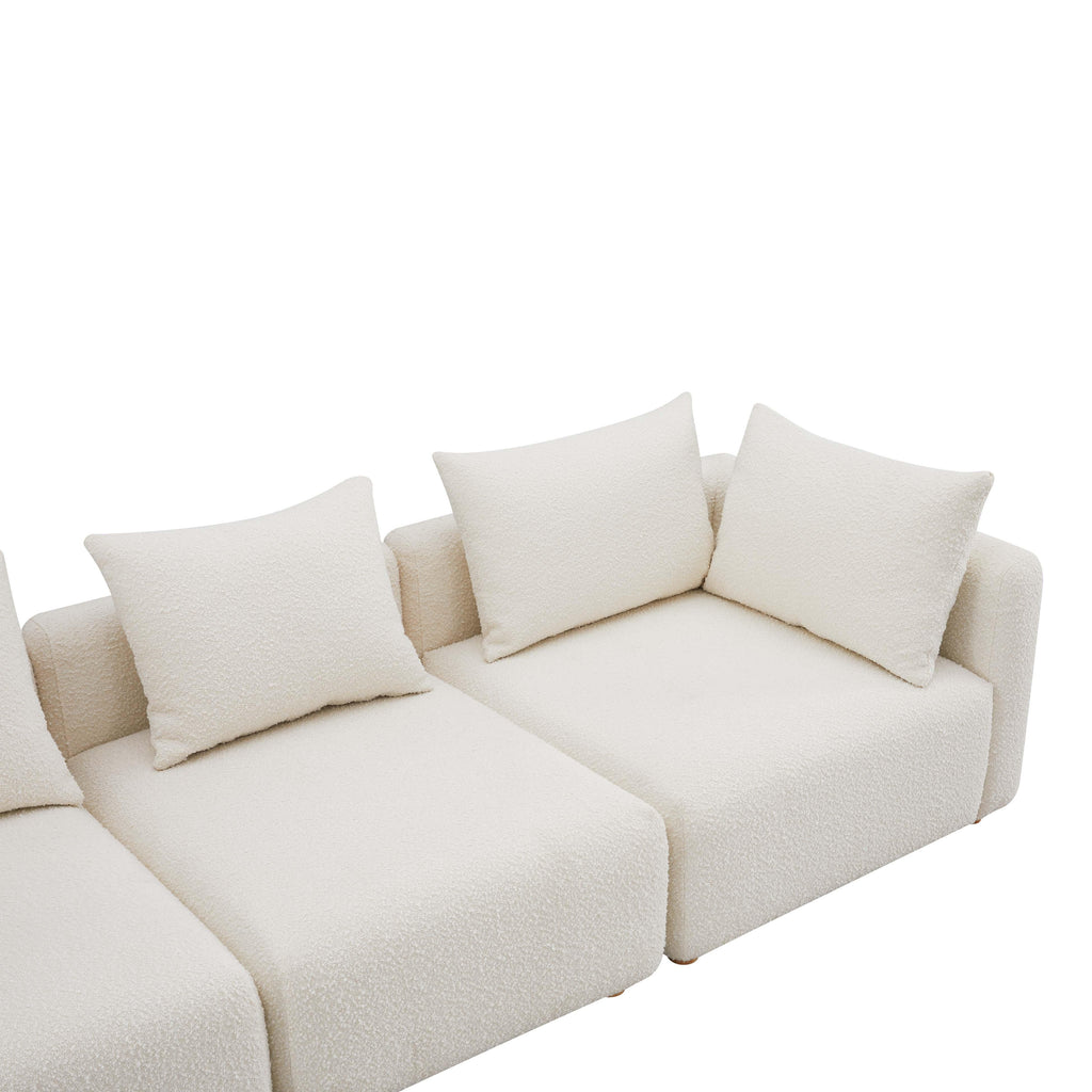 Hangover 112.5" Cream Performance Boucle Sofa