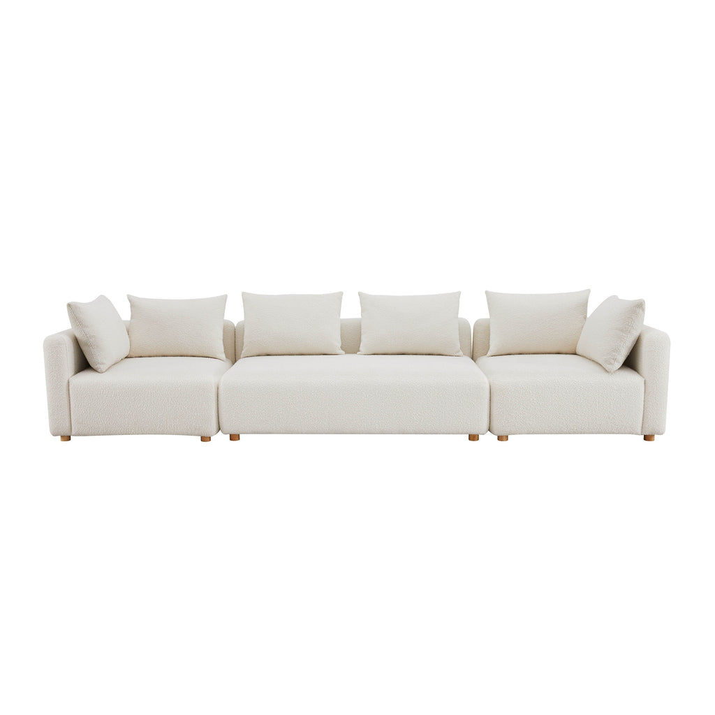 Hangover 145" Cream Performance Boucle Long Sofa