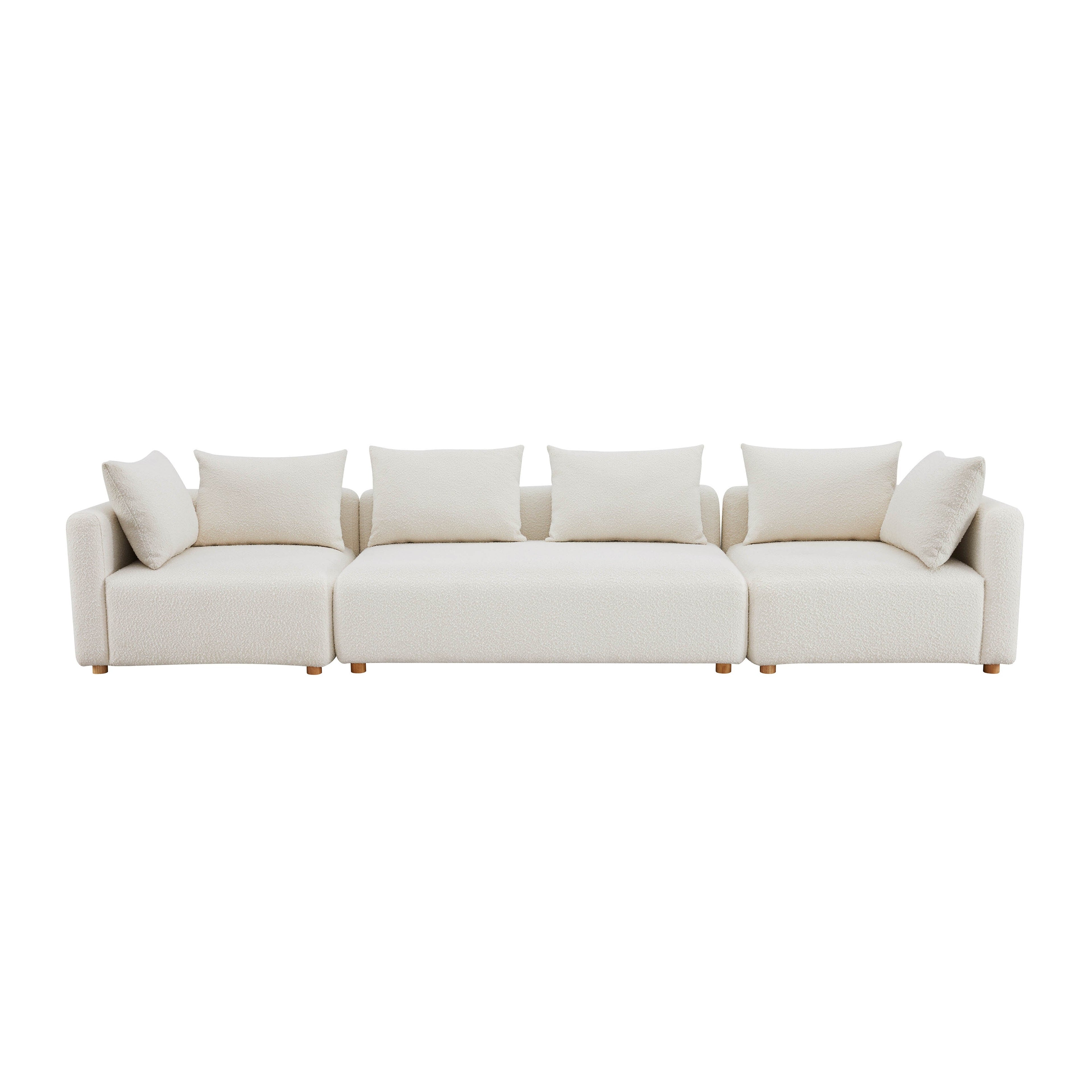 Hangover 145" Cream Performance Boucle Long Sofa