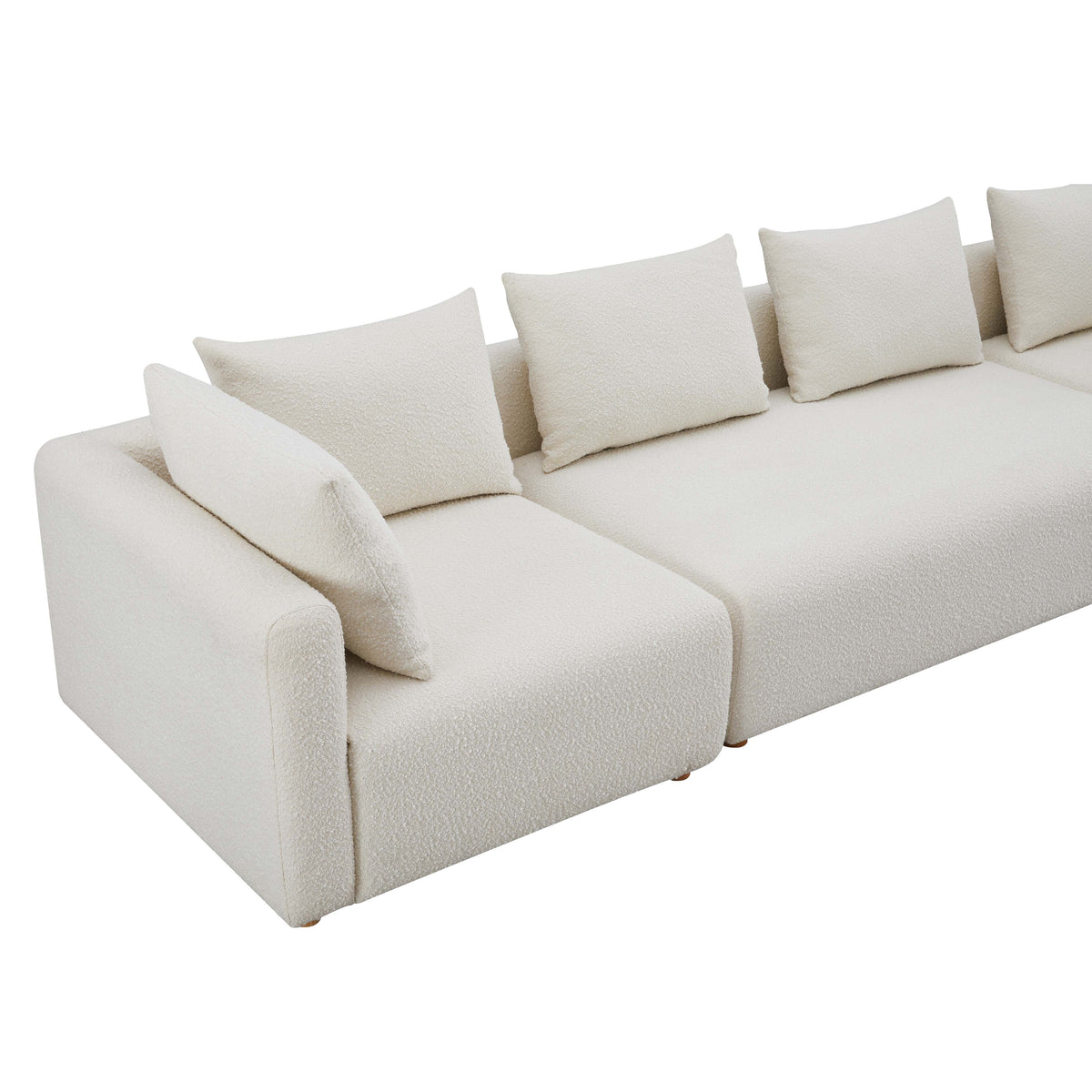 Hangover 145" Cream Performance Boucle Long Sofa