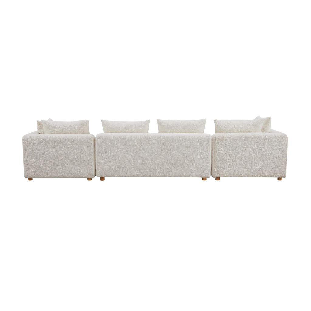 Hangover 145" Cream Performance Boucle Long Sofa