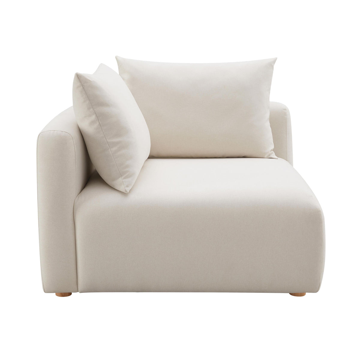 Hangover Cream Performance Linen Modular Corner Chair