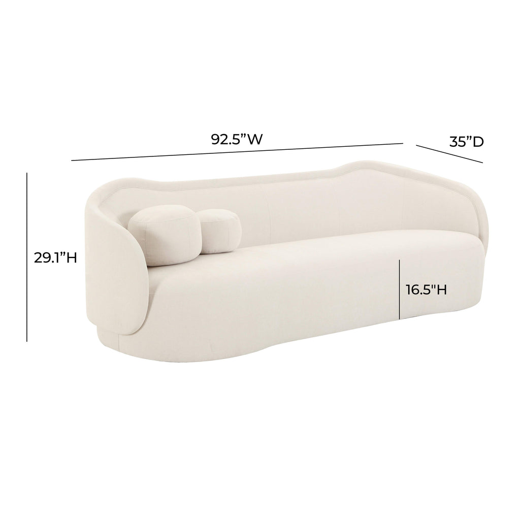 Circe 92.5" Performance Textured Velvet Sofa
