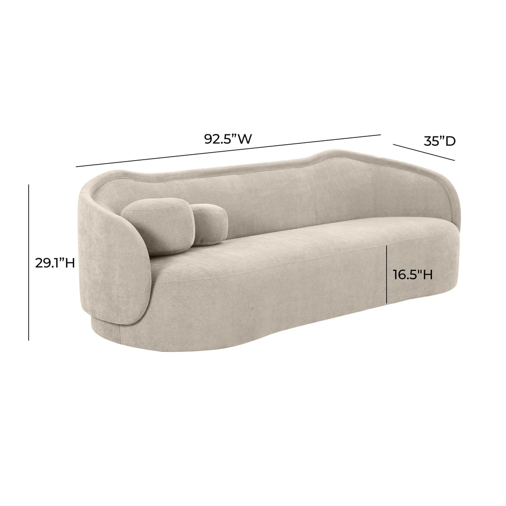Circe 92.5" Performance Textured Velvet Sofa