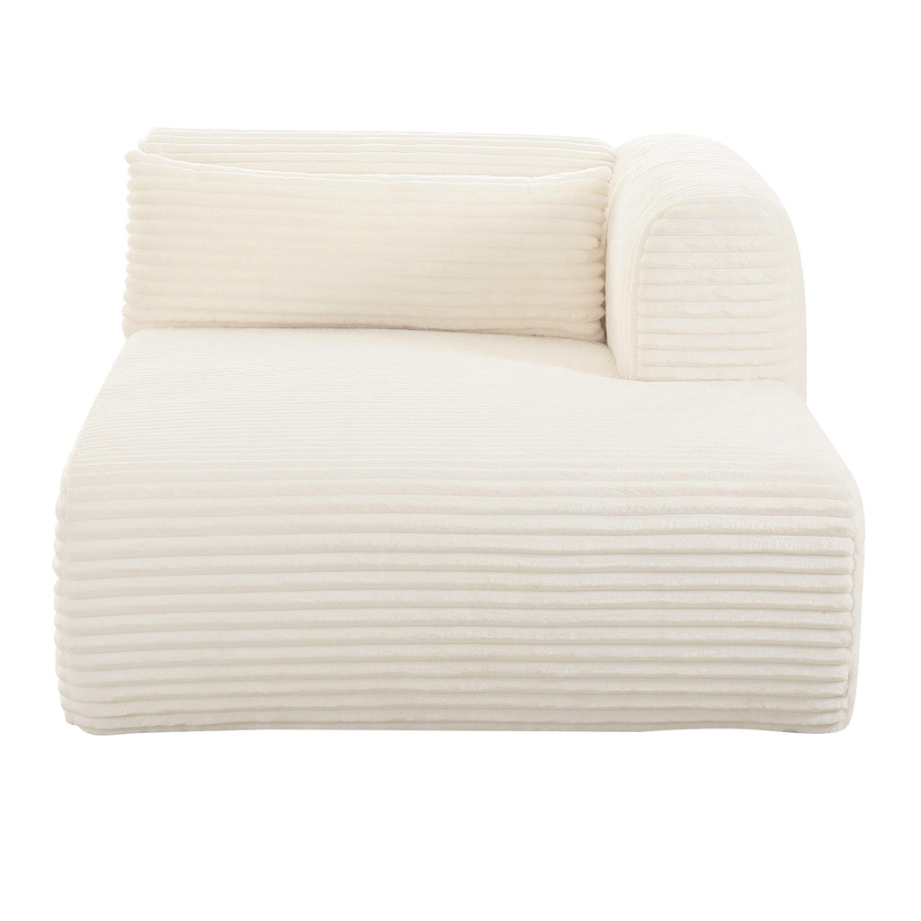 Tarra 71" Fluffy Oversized Performance Corduroy Modular Chaise