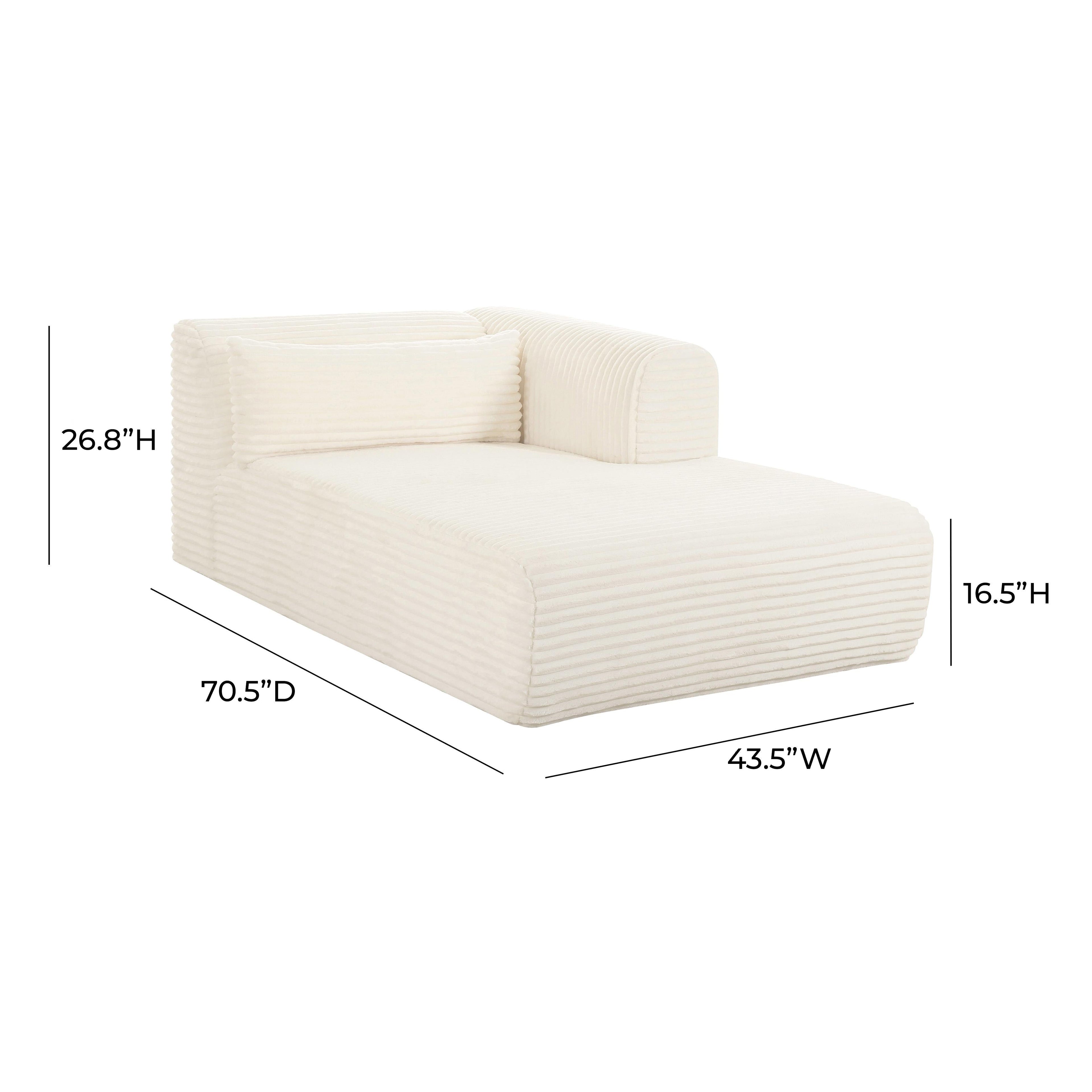 Tarra 71" Fluffy Oversized Performance Corduroy Modular Chaise
