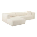 Tarra 3-Piece Fluffy Oversized Performance Corduroy Modular L-Shaped Sectional