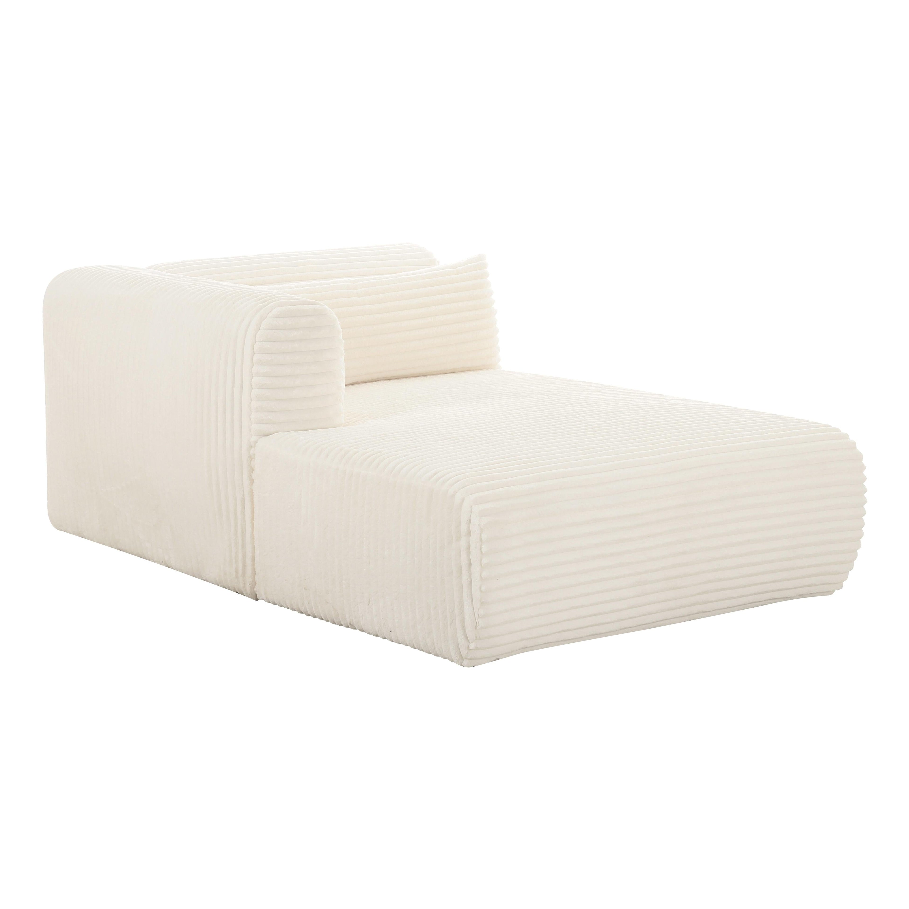 Tarra 71" Fluffy Oversized Performance Corduroy Modular Chaise