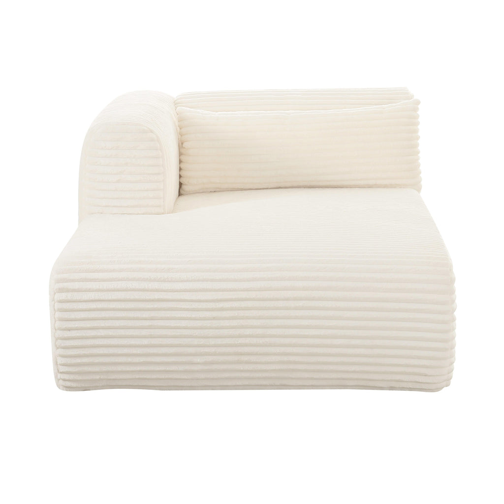 Tarra 71" Fluffy Oversized Performance Corduroy Modular Chaise